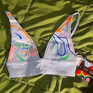 AKIRA Limited Edition - Sold Out Denim Jean Crop Top Size Small